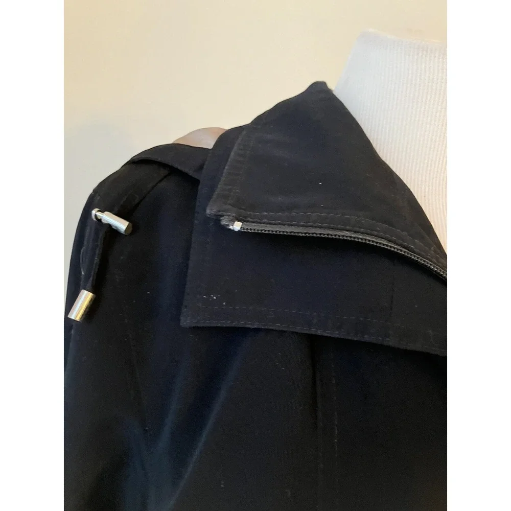 Gallery women's coat Size Med Black Removeable‎ Hood